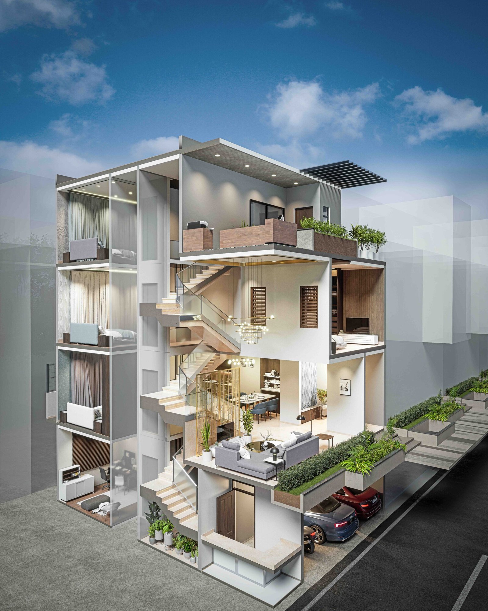 4 & 5 Bed Quadruplex Layouts