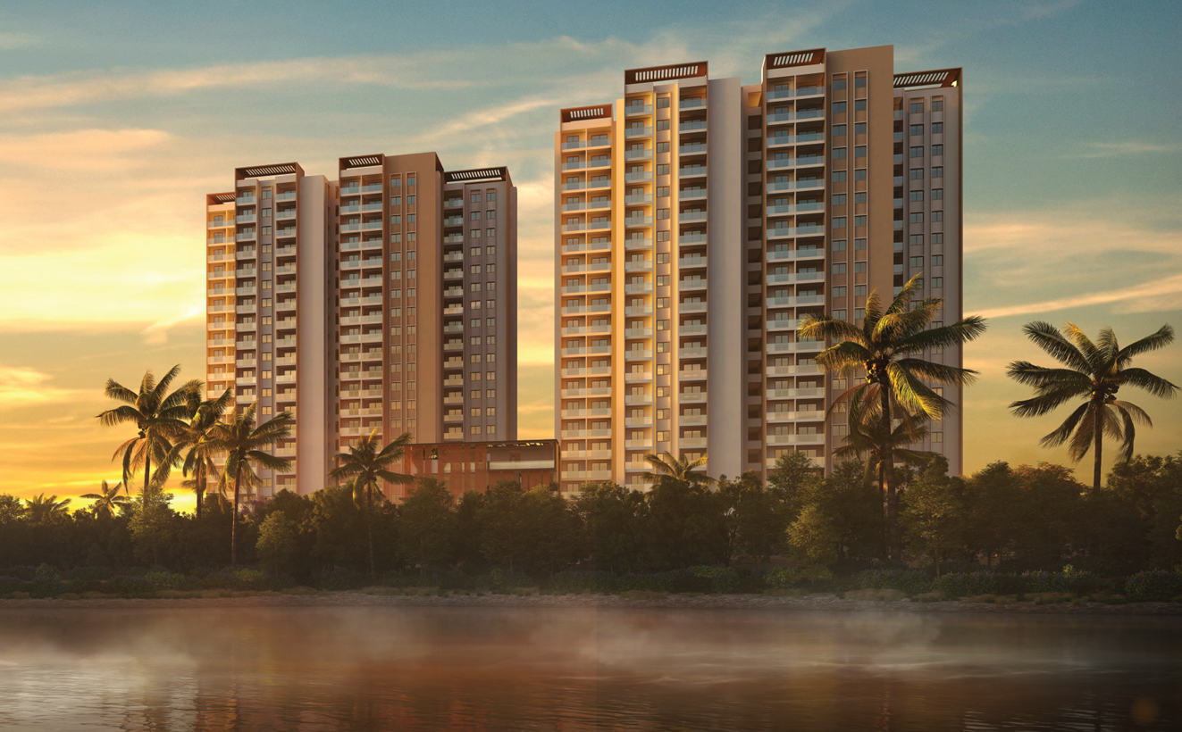 Rainbow UNO lake facing residential tower